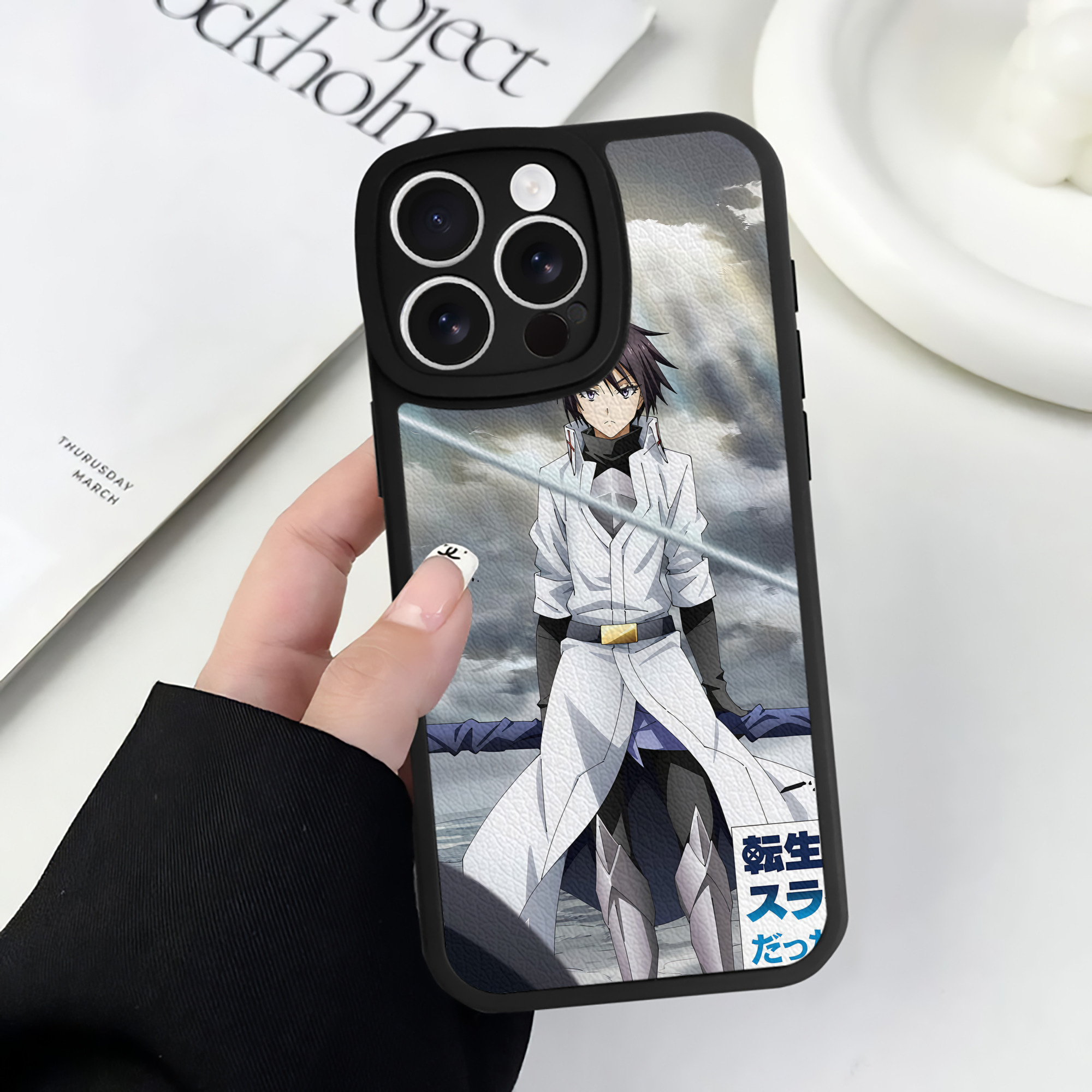 （画像用） 転スラ Regarding Reincarnated to Slime 【iPhone 16シリーズ対応】シリコンスマホケース（レザー調） 材質：シリコン